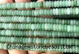 CRB6517 15 inches 2*6mm rondelle green aventurine jade beads