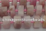 CRB652 15.5 inches 6*10mm tyre pink kunzite gemstone beads