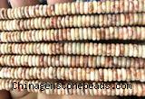 CRB6525 15 inches 2*6mm rondelle red net jasper beads