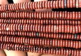 CRB6527 15 inches 2*6mm rondelle red jasper beads wholesale