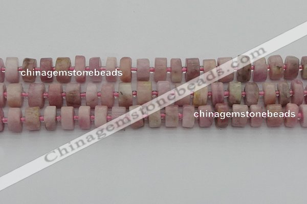 CRB653 15.5 inches 6*12mm tyre pink kunzite gemstone beads