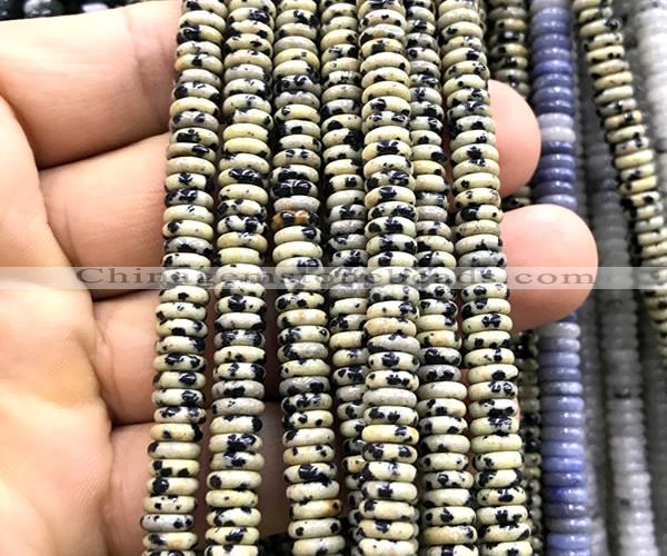 CRB6530 15 inches 2*6mm rondelle dalmatian jasper beads
