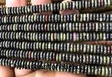 CRB6534 15 inches 2*6mm rondelle dragon blood jasper beads
