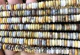 CRB6540 15 inches 2*6mm rondelle yellow crazy lace agate beads