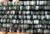 CRB6542 15 inches 2*6mm rondelle moss agate beads wholesale