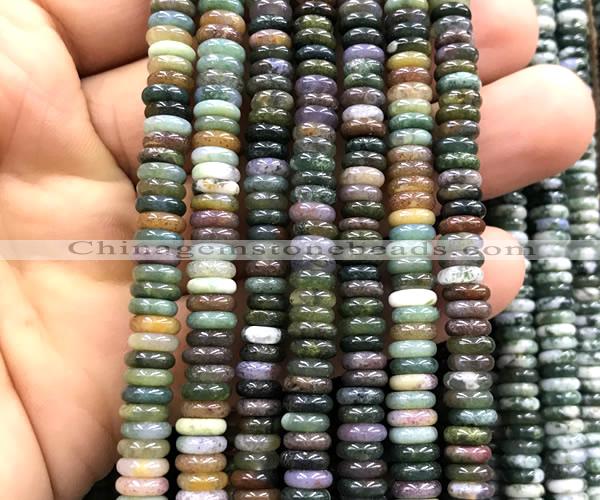 CRB6543 15 inches 2*6mm rondelle Indian agate beads wholesale