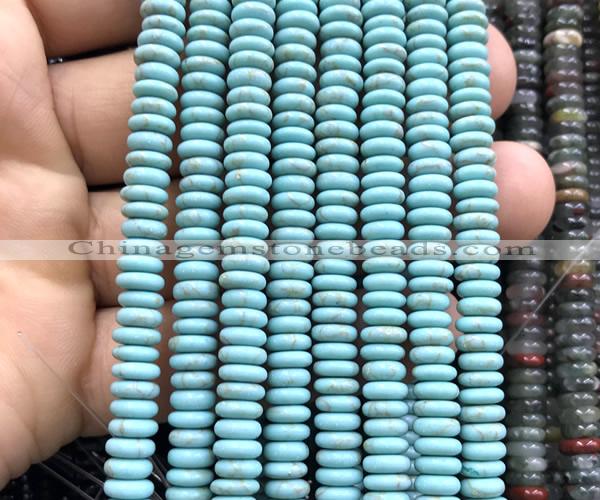 CRB6552 15 inches 2*6mm rondelle synthetic turquoise beads