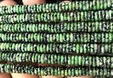 CRB6554 15 inches 2*6mm rondelle imitation ruby zoisite beads