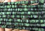 CRB6555 15 inches 2*6mm rondelle ruby zoisite gemstone beads
