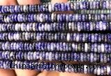 CRB6556 15 inches 2*6mm rondelle blue spot stone beads wholesale