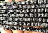 CRB6566 15 inches 2*6mm rondelle black labradorite beads