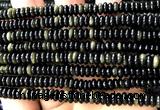 CRB6567 15 inches 2*6mm rondelle golden obsidian beads wholesale