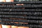 CRB6568 15 inches 2*6mm rondelle black tourmaline beads
