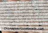 CRB6601 15 inches 2*4mm faceted heishi Angola white crystal beads