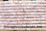 CRB6602 15 inches 2*4mm faceted heishi rose quartz beads