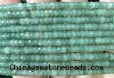 CRB6605 15 inches 2*4mm faceted heishi green aventurine jade beads