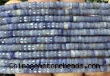CRB6606 15 inches 2*4mm faceted heishi blue aventurine jade beads