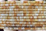CRB6607 15 inches 2*4mm faceted heishi yellow aventurine jade beads