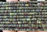 CRB6611 15 inches 2*4mm faceted heishi dragon blood jasper beads