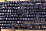 CRB6616 15 inches 2*4mm faceted heishi blue goldstone beads