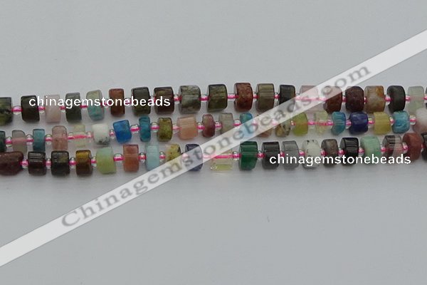 CRB671 15.5 inches 5*8mm tyre mixed gemstone beads wholesale