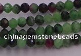 CRB702 15.5 inches 2.5*3mm faceted rondelle ruby zoisite beads