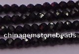 CRB705 15.5 inches 2*3mm faceted rondelle black spinel beads