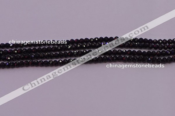 CRB705 15.5 inches 2*3mm faceted rondelle black spinel beads