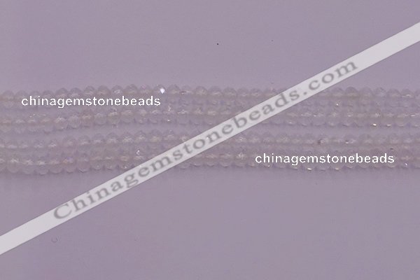 CRB709 15.5 inches 3*4mm faceted rondelle white crystal beads