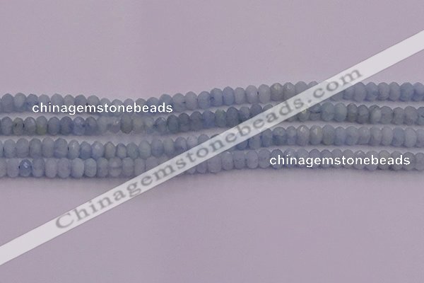 CRB710 15.5 inches 2.5*4mm faceted rondelle aquamarine beads