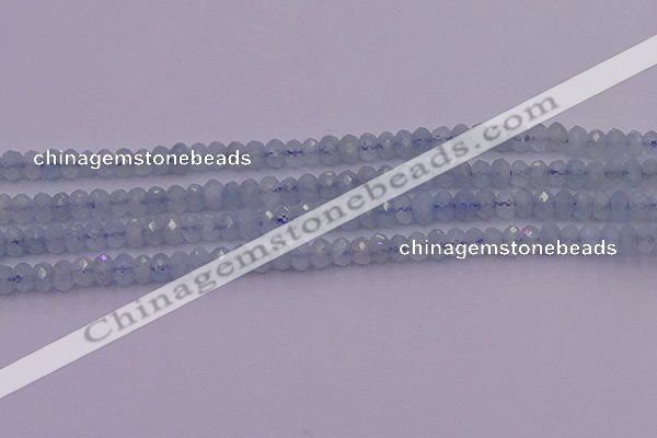 CRB711 15.5 inches 2.5*4mm faceted rondelle aquamarine beads