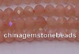 CRB714 15.5 inches 3*4mm faceted rondelle peach moonstone beads