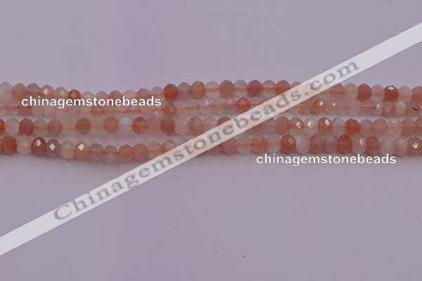 CRB715 15.5 inches 3*4mm faceted rondelle rainbow moonstone beads