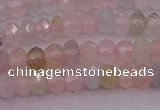 CRB716 15.5 inches 2.5*4mm faceted rondelle morganite beads