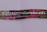 CRB717 15.5 inches 3*5mm faceted rondelle tourmaline beads