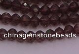 CRB720 15.5 inches 3*4mm faceted rondelle smoky quartz beads