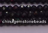 CRB721 15.5 inches 3*4mm faceted rondelle black tourmaline beads