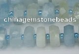 CRB802 15.5 inches 6*10mm faceted rondelle aquamarine beads