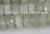 CRB810 15.5 inches 6*10mm faceted rondelle grey moonstone beads