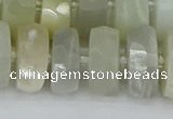 CRB814 15.5 inches 8*18mm faceted rondelle grey moonstone beads