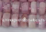 CRB827 15.5 inches 7*12mm faceted rondelle kunzite beads