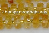 CRB842 15.5 inches 6*10mm faceted rondelle citrine beads