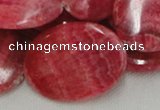 CRC09 16 inches 30*40mm oval rhodochrosite gemstone beads wholesale