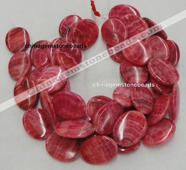 CRC09 16 inches 30*40mm oval rhodochrosite gemstone beads wholesale