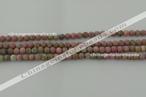 CRC1001 15.5 inches 6mm round matte rhodochrosite gemstone beads