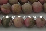 CRC1003 15.5 inches 10mm round matte rhodochrosite gemstone beads