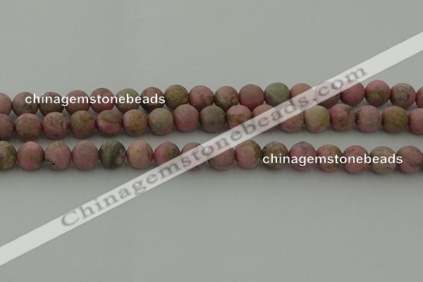 CRC1003 15.5 inches 10mm round matte rhodochrosite gemstone beads