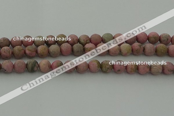 CRC1004 15.5 inches 12mm round matte rhodochrosite gemstone beads