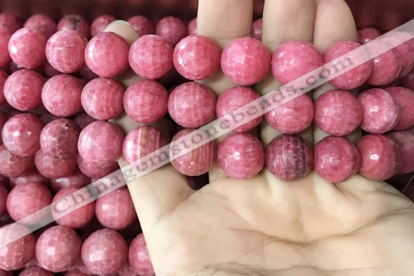 CRC1055 15.5 inches 13mm faceted round rhodochrosite beads