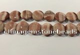 CRC1072 15.5 inches 25mm flat round rhodochrosite beads